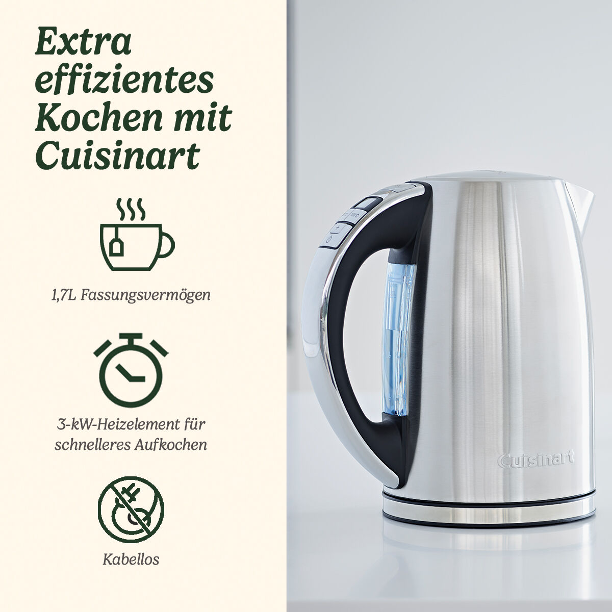 KASANOVA Wasserkocher 1,5 L Aus Edelstahl – Schnell & Sicher Für Tee & Mehr