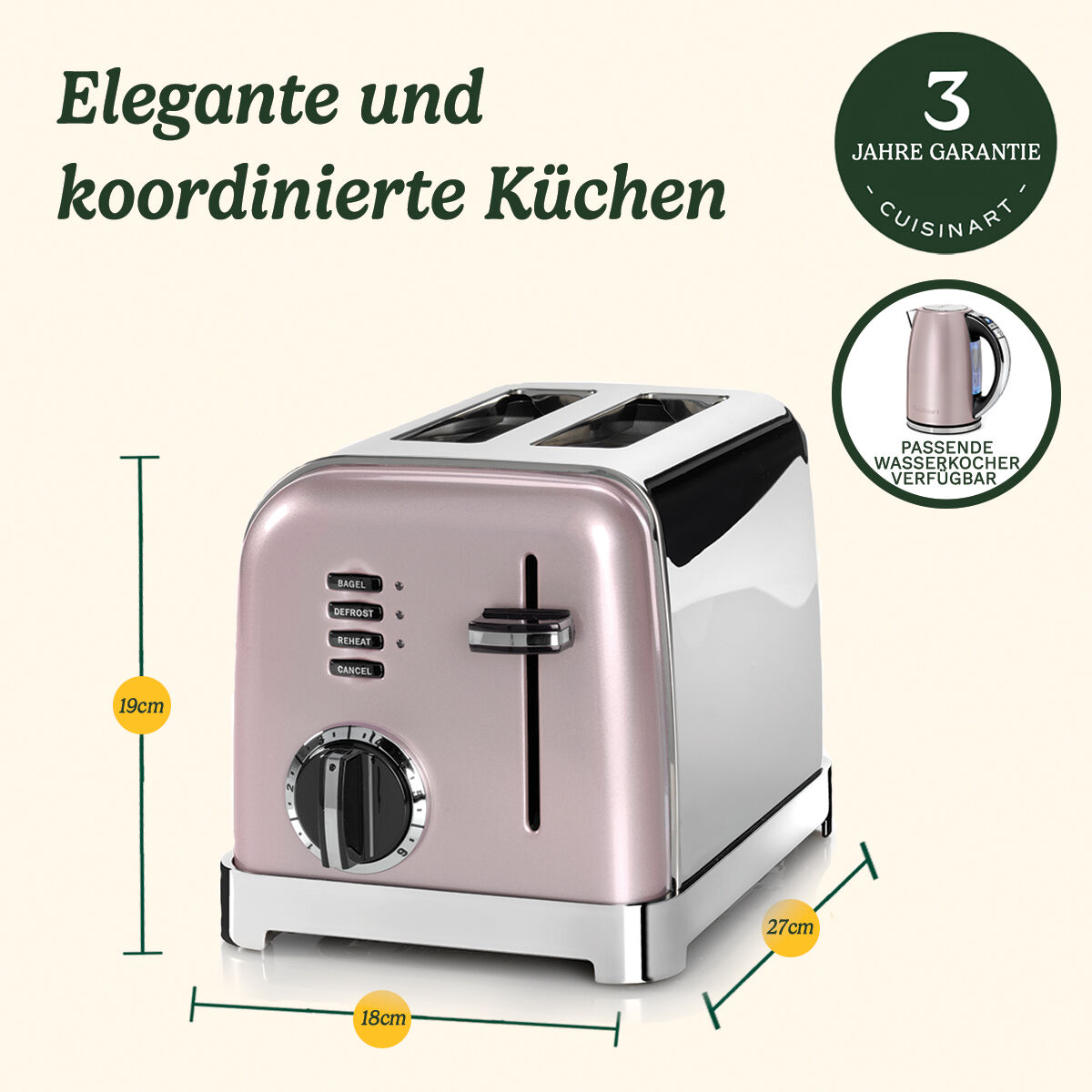 2-Schlitz Toaster - Vintage Rose | CPT160PIE | Cuisinart