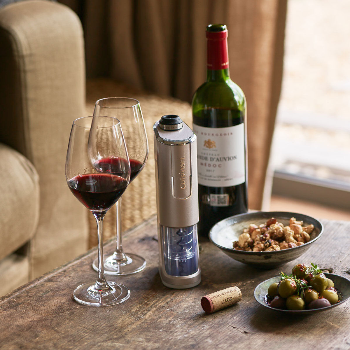 Cuisinart Automatischer Weinöffner – Wiederaufladbar, Mit Vakuumversiegler & Folienschneider, Bis 80 Flaschen