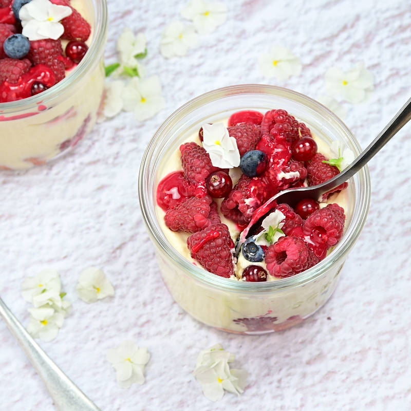 Rote Beeren-Tiramisu