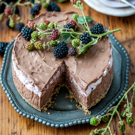 BROMBEEREN & SCHOKOLADEN CHEESECAKE